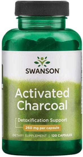 Swanson Aktív szén, 520 mg, 120 kapszula