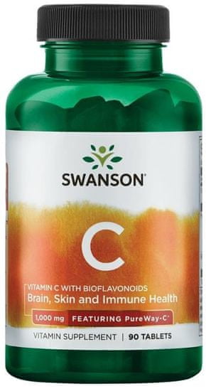 Swanson C-vitamin bioflavonoidokkal, 1000 mg, 90 tabletta