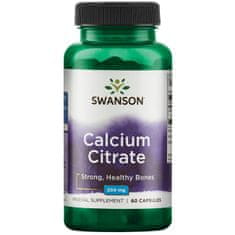 Swanson Kalcium-citrát (kalcium-citrát), 200 mg, 60 kapszula