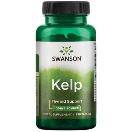 Swanson Kelp (szerves jód), 225 mcg, 250 tabletta
