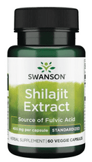 Swanson Shilajit kivonat - 400 mg, 60 növényi kapszula