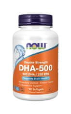 NOW Foods DHA-500, 500 DHA/250 EPA, Omega 3, 90 lágyzselé