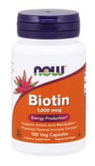 NOW Foods Biotin, 1000 ug, 100 Növényi kapszula