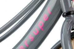 Supersuper Lola gyerek bicikli lányoknak, 20", rózsaszín/szürke