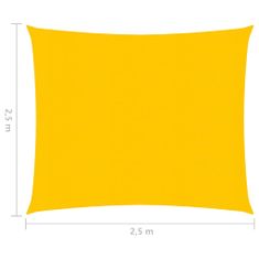 Greatstore sárga HDPE napvitorla 160 g/m² 2,5 x 2,5 m