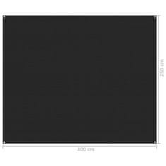Greatstore fekete sátorszőnyeg 250 x 300 cm