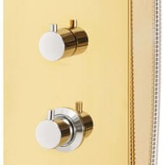 Greatstore aranyszínű ívelt rozsdamentes acél zuhanypanelrendszer