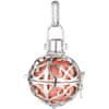 Ezüst medál Angyali harang rózsaszín csengővel ER-16 (Átmérő 1,6 cm - S) ezüst 925/1000