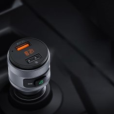 Ugreen ED029 Bluetooth FM Transmitter autós töltő QC 3.0 1A, fekete