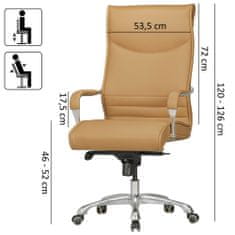 Bruxxi Boss irodai szék, műbőr, bézs