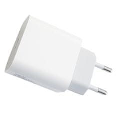 MG Wall Charger USB-C hálózati töltő adapter PD 20W + kábel USB-C / Lightning 1m, fehér
