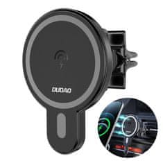 DUDAO Magnetic autós telefontartó + vezeték nélküli töltő 15 W, fekete
