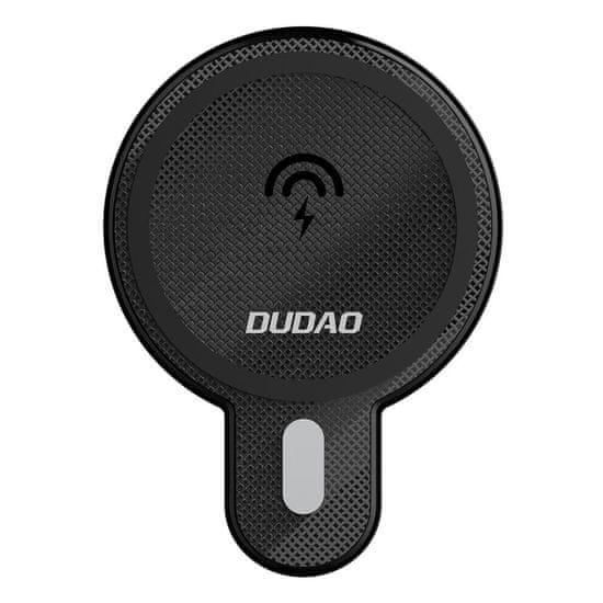DUDAO Magnetic autós telefontartó + vezeték nélküli töltő 15 W, fekete