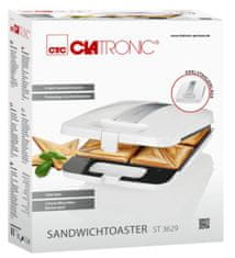 Clatronic ST 3629 szendvics sütő, 1200W, 4 szeletes, Fehér