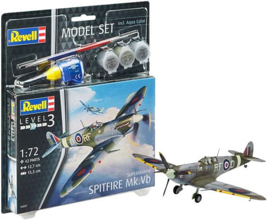 REVELL ModelSet repülőgép 63897 Spitfire Mk. Vb (1:72)