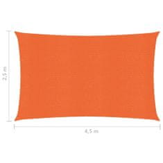 Greatstore narancssárga HDPE napvitorla 160 g/m² 2,5 x 4,5 m