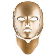 Ápoló LED maszk arcra és nyakra arany (LED Mask + Neck 7 Colors Gold)