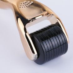 Arckezelő masszírozó henger mikrotűkkel (Single Microneedle Roller Golden Handle)
