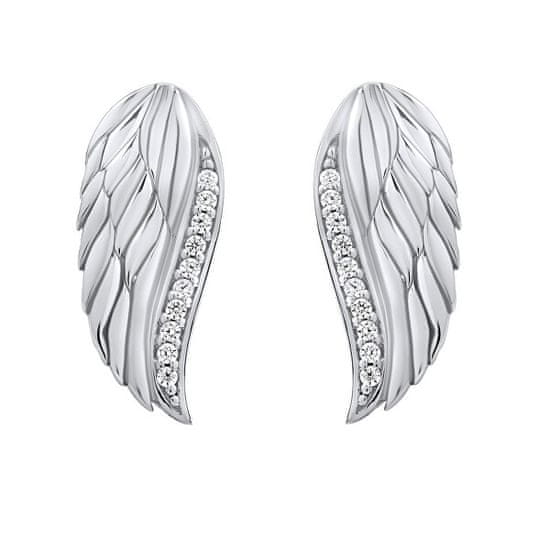 Silvego Csillogó ezüst fülbevalók Angyalszárnyak cirkónium kövekkel Lasha FW10187E