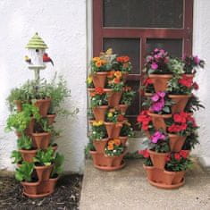Netscroll Lépcsőzetes ültetőedények mindenféle növényhez, magasság szerint összecsukható virágtartók, virágokhoz, eperhez, fűszerekhez, (2 db) StandPots