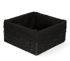 Homla TUOMO négyzet alakú kosár fekete 20x20 cm