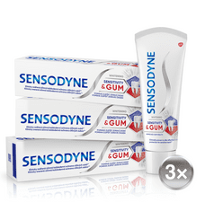 Sensodyne Sensitivity&Gum Whitening fogkrém, 3x 75 ml