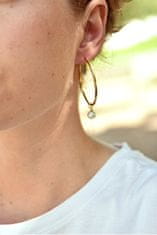 Troli Aranyozott karika fülbevalók gyöngyökkel 2 az 1- ben VJMS002ER