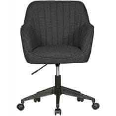 Bruxxi Mara irodai szék, textil kárpitozás, fekete