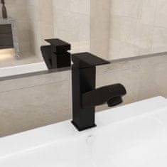 Vidaxl fekete kihúzható fürdőszobai mosdócsaptelep 157 x 172 mm 149076