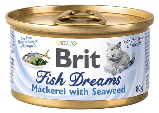 Brit Fish Dreams Mackerel & Seaweed 24x80g