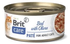 Brit Care Cat Beef Paté with Olives 24x70 g
