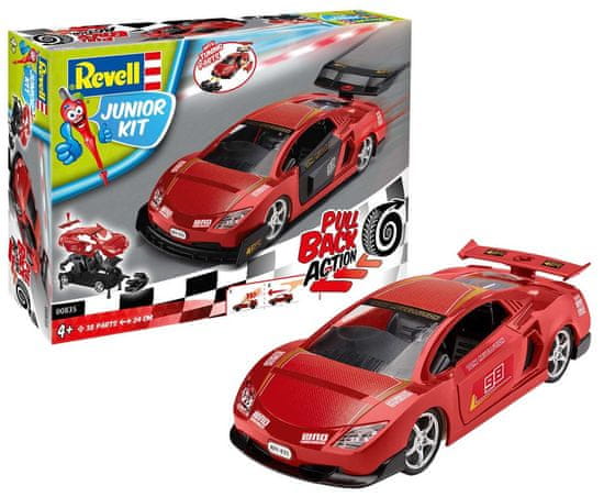 REVELL Junior Kit autó 00835 - Pull Back Racing Car (piros) (1:20)
