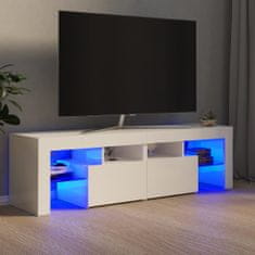 Vidaxl magasfényű fehér TV-szekrény LED-lámpákkal 140 x 36,5 x 40 cm 804370