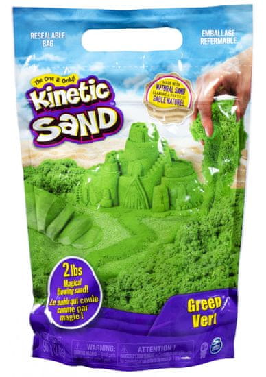 Kinetic Sand Zöld homok csomag, 0,9 kg