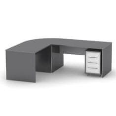 KONDELA Asztal Rioma Új típus 16 - grafit / fehér