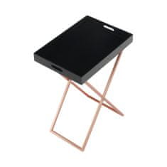 KONDELA Felszolgáló asztal Gép - fekete / réz