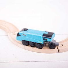 Bigjigs Rail elektromos mozdony Mallard kék