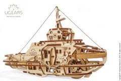 UGEARS 3D fából készült mechanikus puzzle vontatóhajó