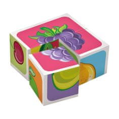 DINO Képkockák gyümölcs, 4 kocka