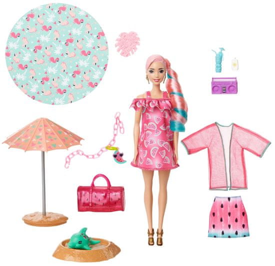 Mattel Barbie Color Reveal Habfürdő teli szórakozással, dinnyével