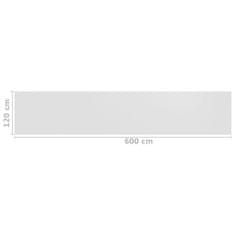 Greatstore fehér HDPE erkélyparaván 120 x 600 cm