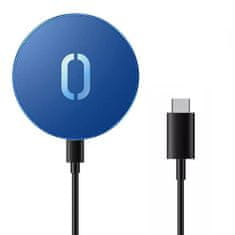 Joyroom MagSafe Charger mágneses vezeték nélküli töltő 15 W + kábel USB-C, kék