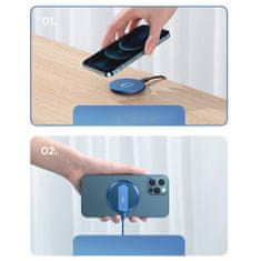 Joyroom MagSafe Charger mágneses vezeték nélküli töltő 15 W + kábel USB-C, kék