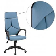 Bruxxi Techline irodai szék, textil kárpitozású, kék színű