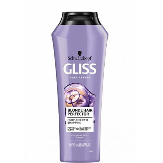 Gliss Kur Regeneráló sampon szőke hajra Blonde Hair Perfector (Purple Repair Shampoo)