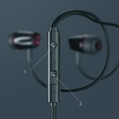 Joyroom In-ear Wired Control sztereó fülhallgható 3.5mm, fekete
