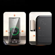 Joyroom Wireless Dashboard autós telefontartó, Qi töltő 15W, fekete