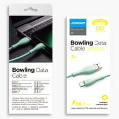 Joyroom Bowling Data kábel USB / USB-C 3A 1m, fehér