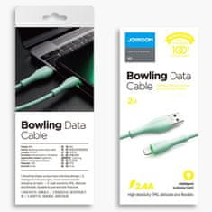 Joyroom Bowling Data kábel USB / Lightning 2.4A 1m, fekete