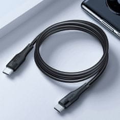 Joyroom Fast Charging kabel USB-C / USB-C QC PD 3A 60W 1.2m, fekete